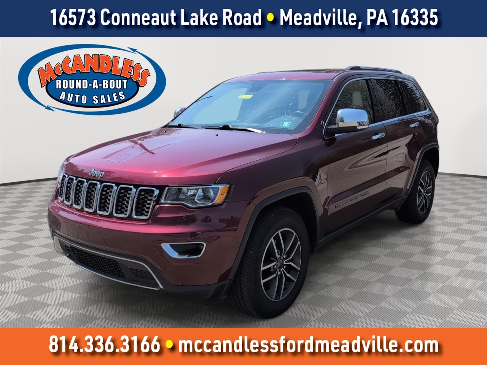 2021 Jeep Grand Cherokee Limited in Slate Blue Pearlcoat — front three-quarter view