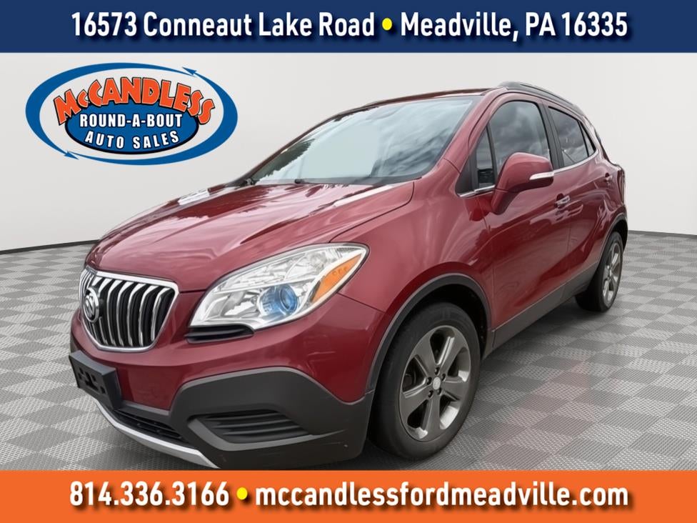 2014 Buick Encore FWD 4dr in Ruby Red Metallic — front three-quarter view